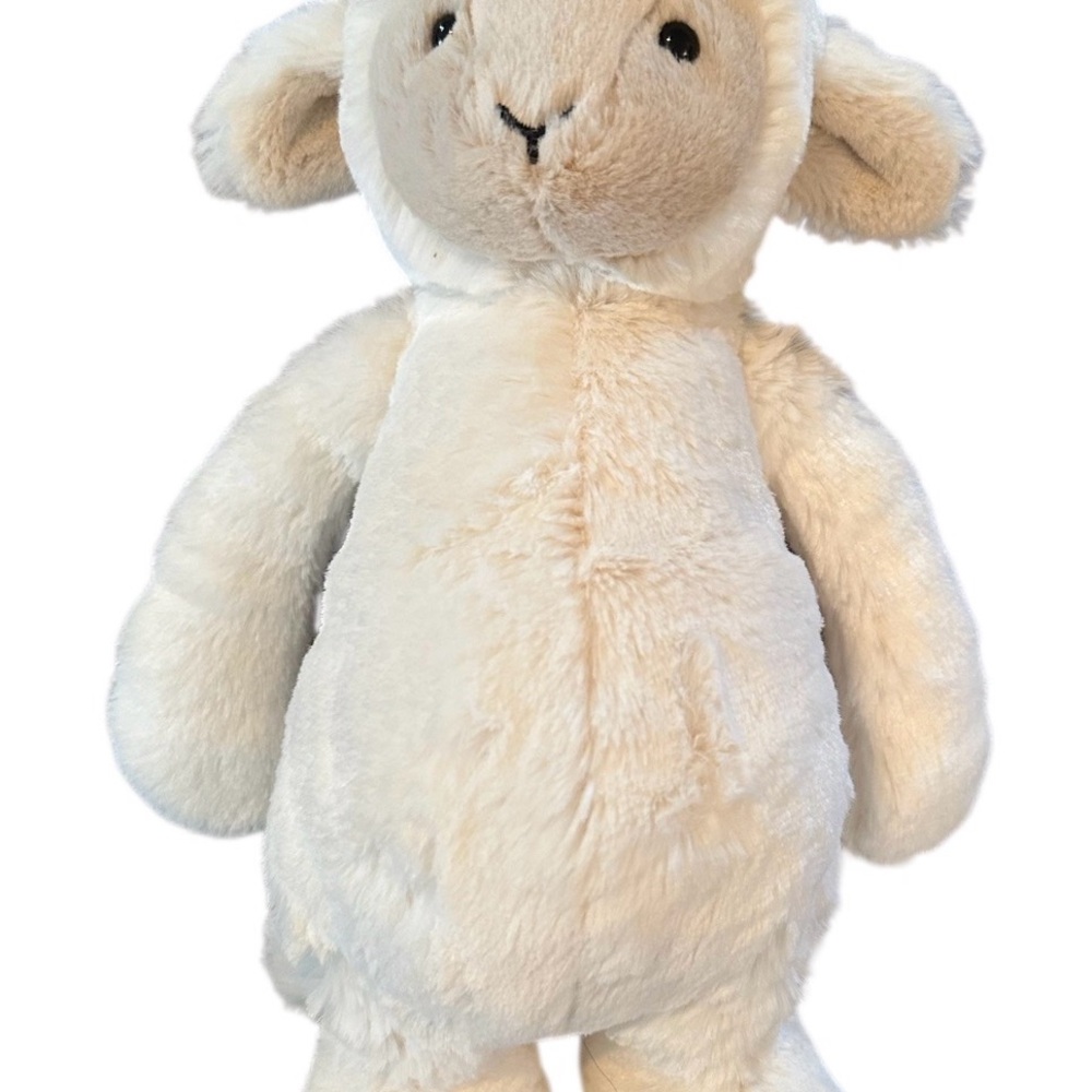 NWT Jellycat Skipson Lamb Soft Cream Plush Toy with Cinch Sack - Picture 2 of 7